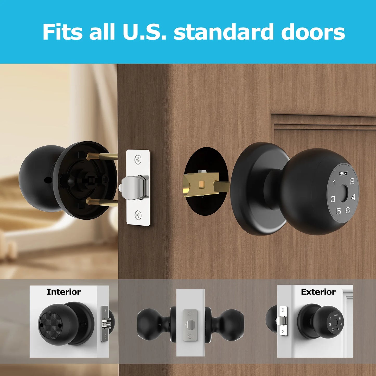 Smart Lock Fingerprint, App-Controlled