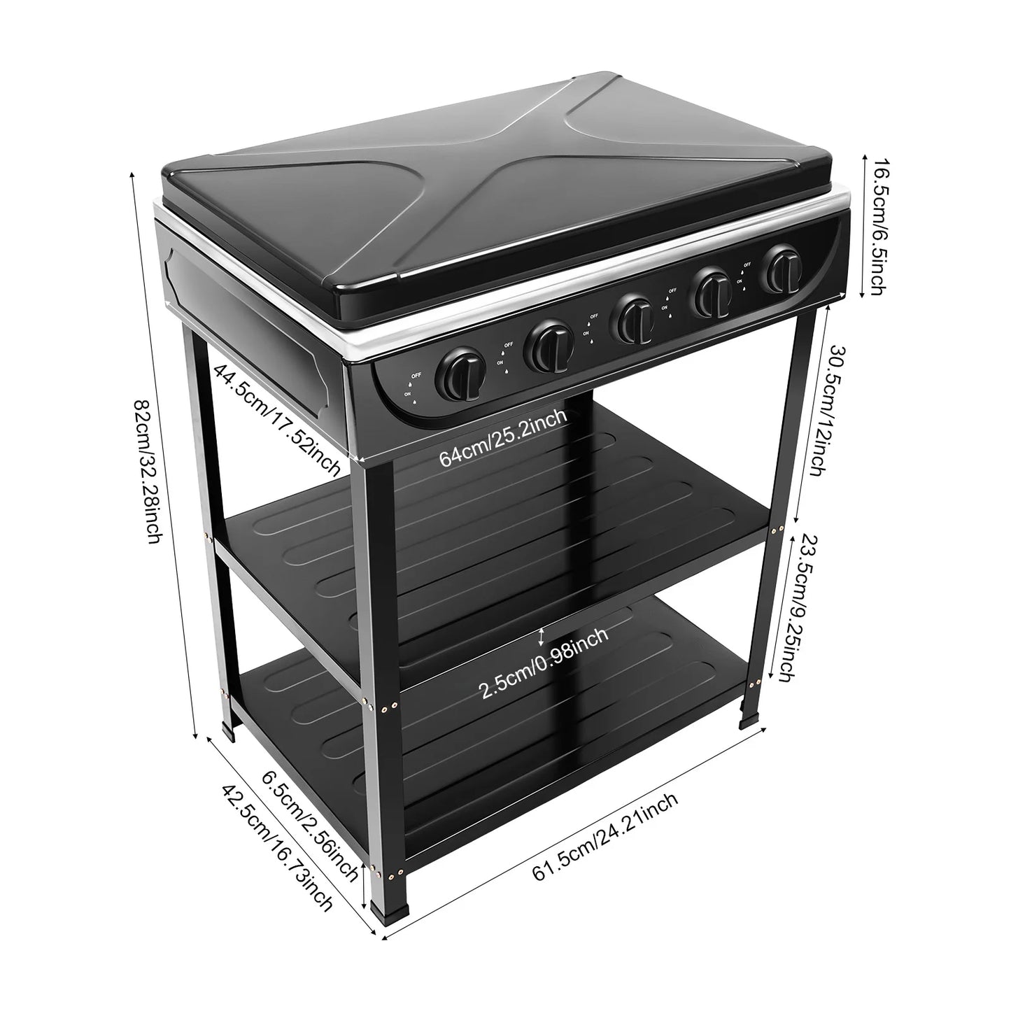 5 Burners Gas Stove
