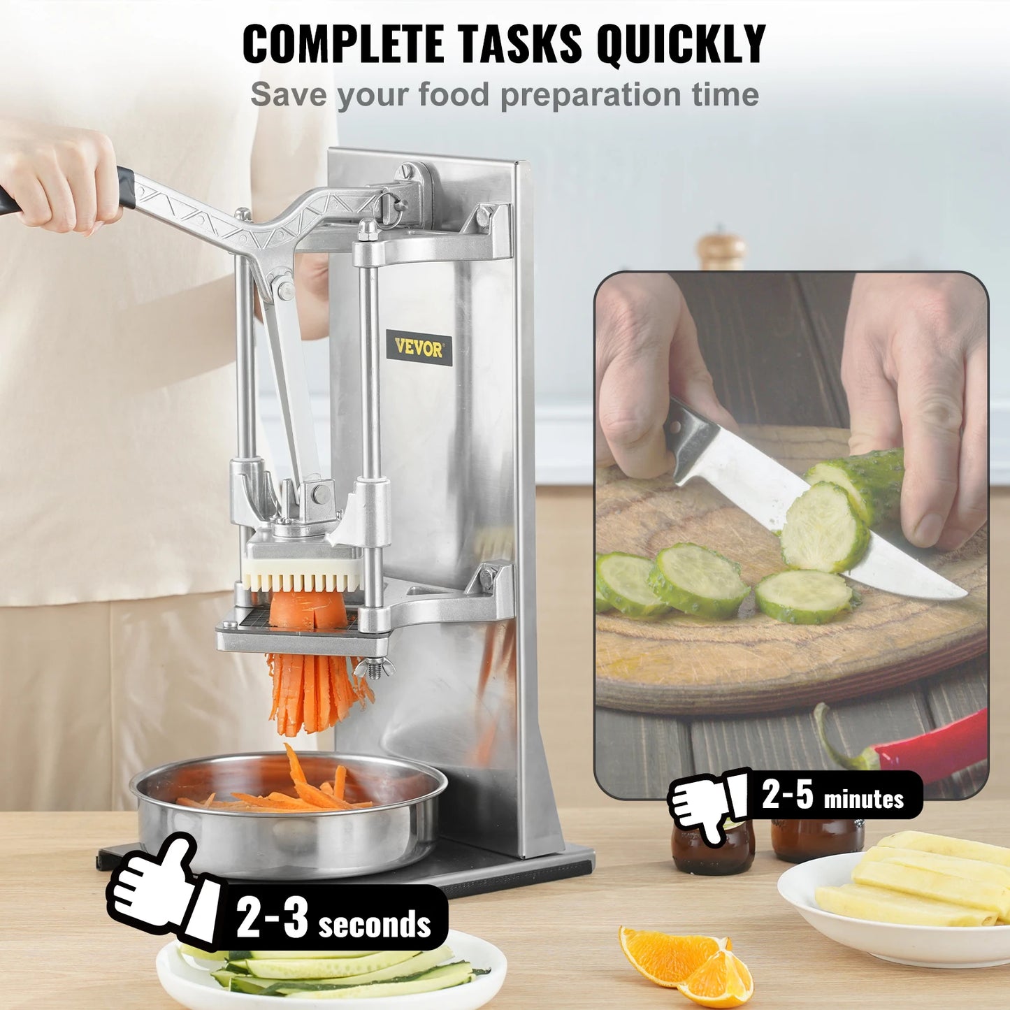 French Fry Cutter with 4 Replacement Blades