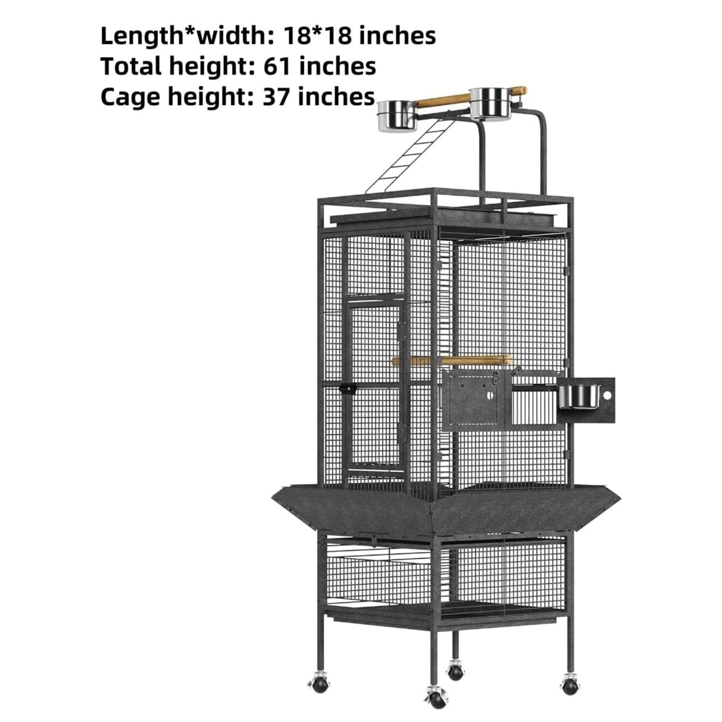 61 Inch Large Bird Cage Top Play