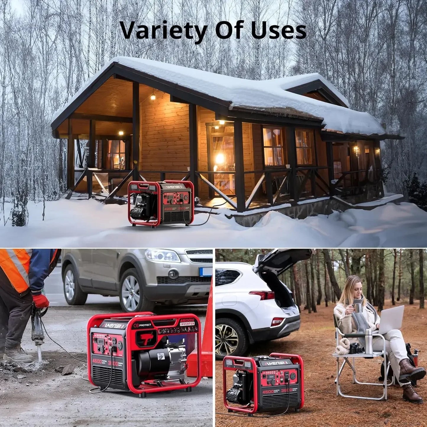 4500W Gas-Powered Inverter Generator