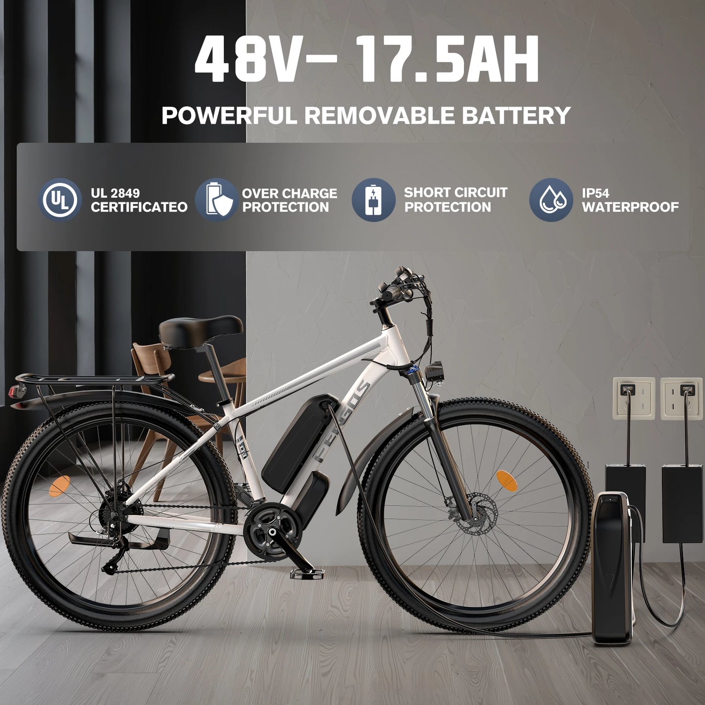 2000W Dual Motor Electric Bicycle 80 Mile Range 32MPH