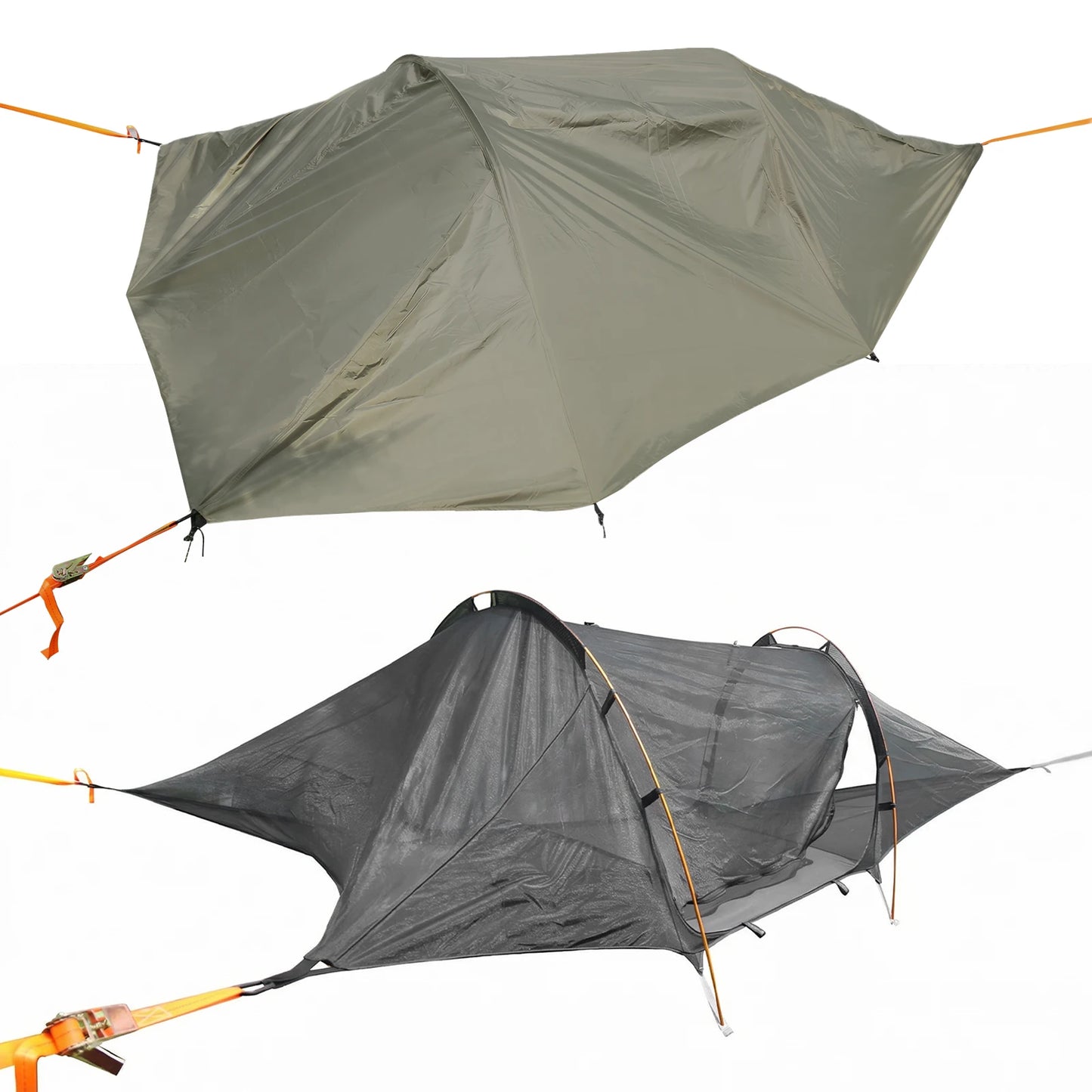 Camping Hammock with Mosquito Net & RainFly