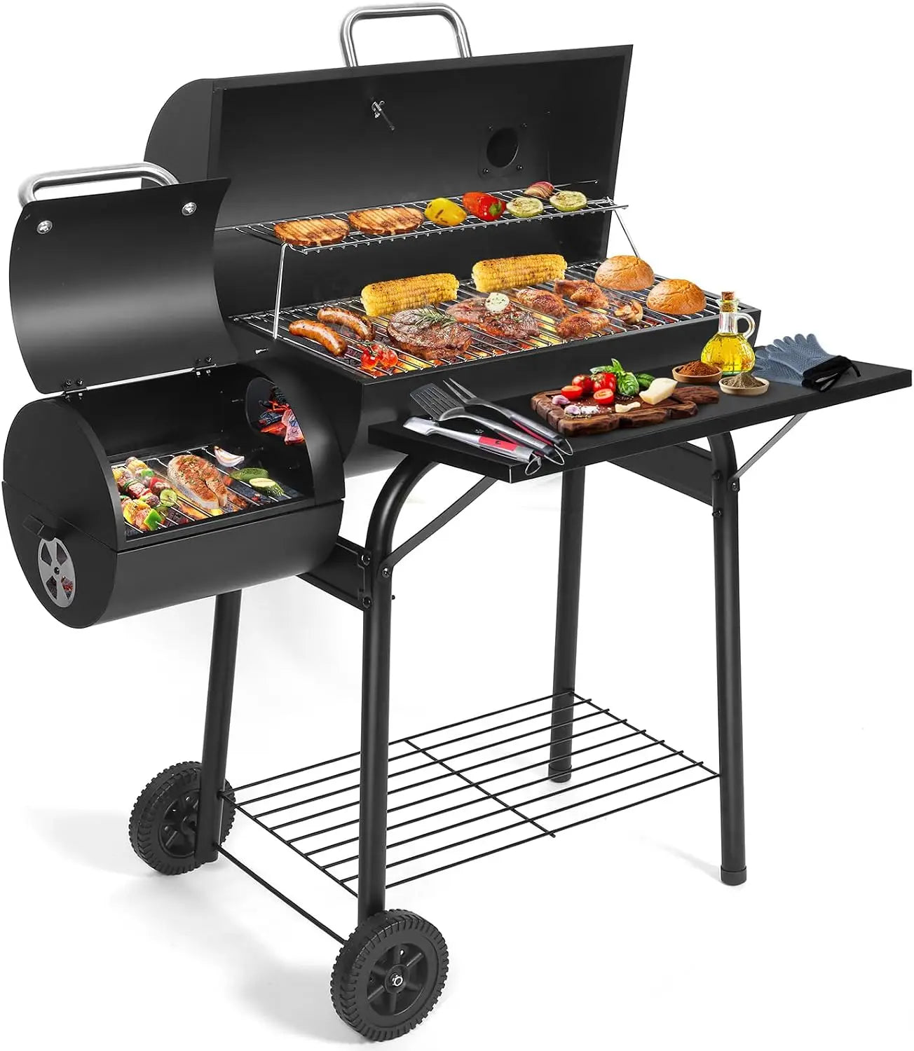 Offset Smoker Charcoal Grill