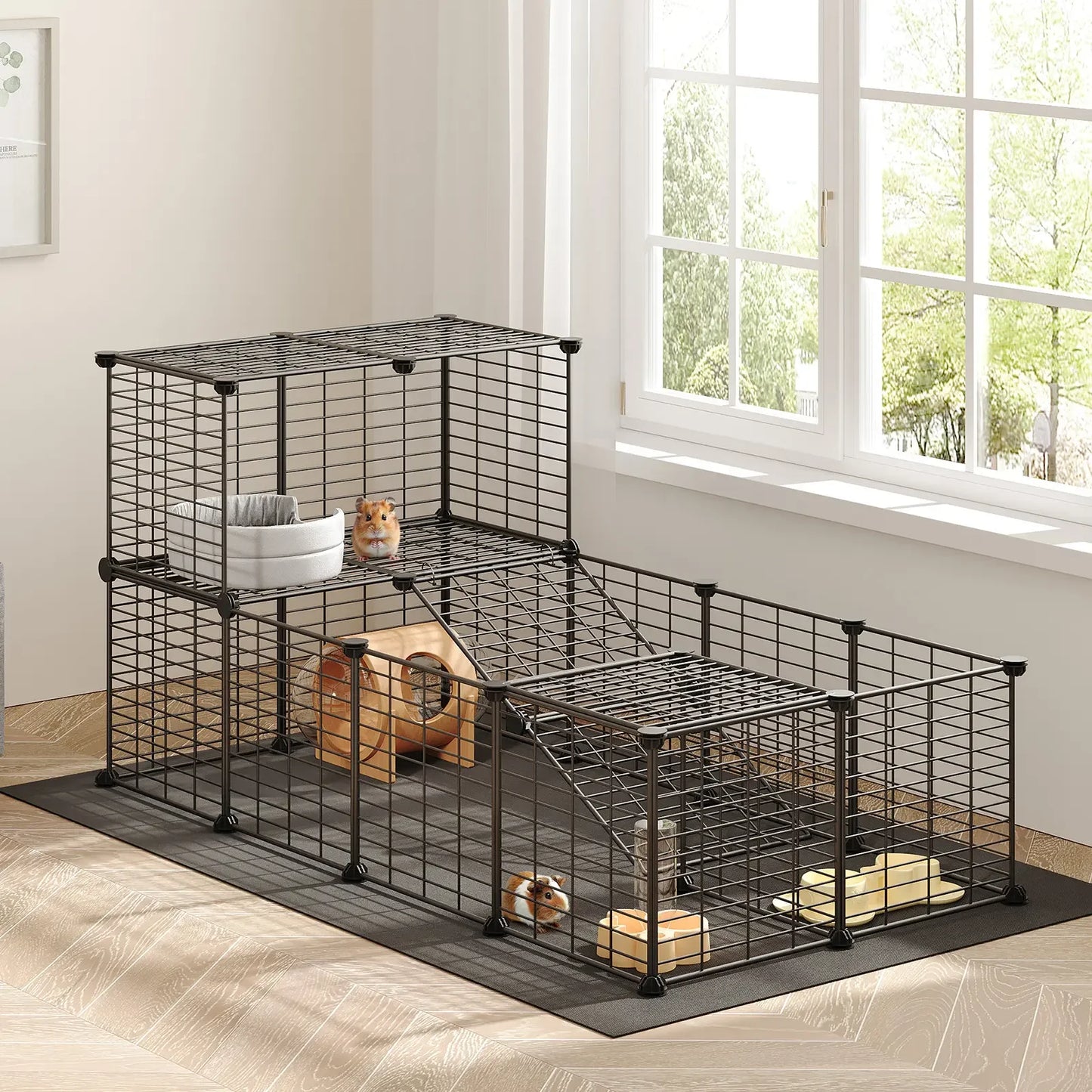 Guinea Pig/Rabbit Cage with Waterproof Mat