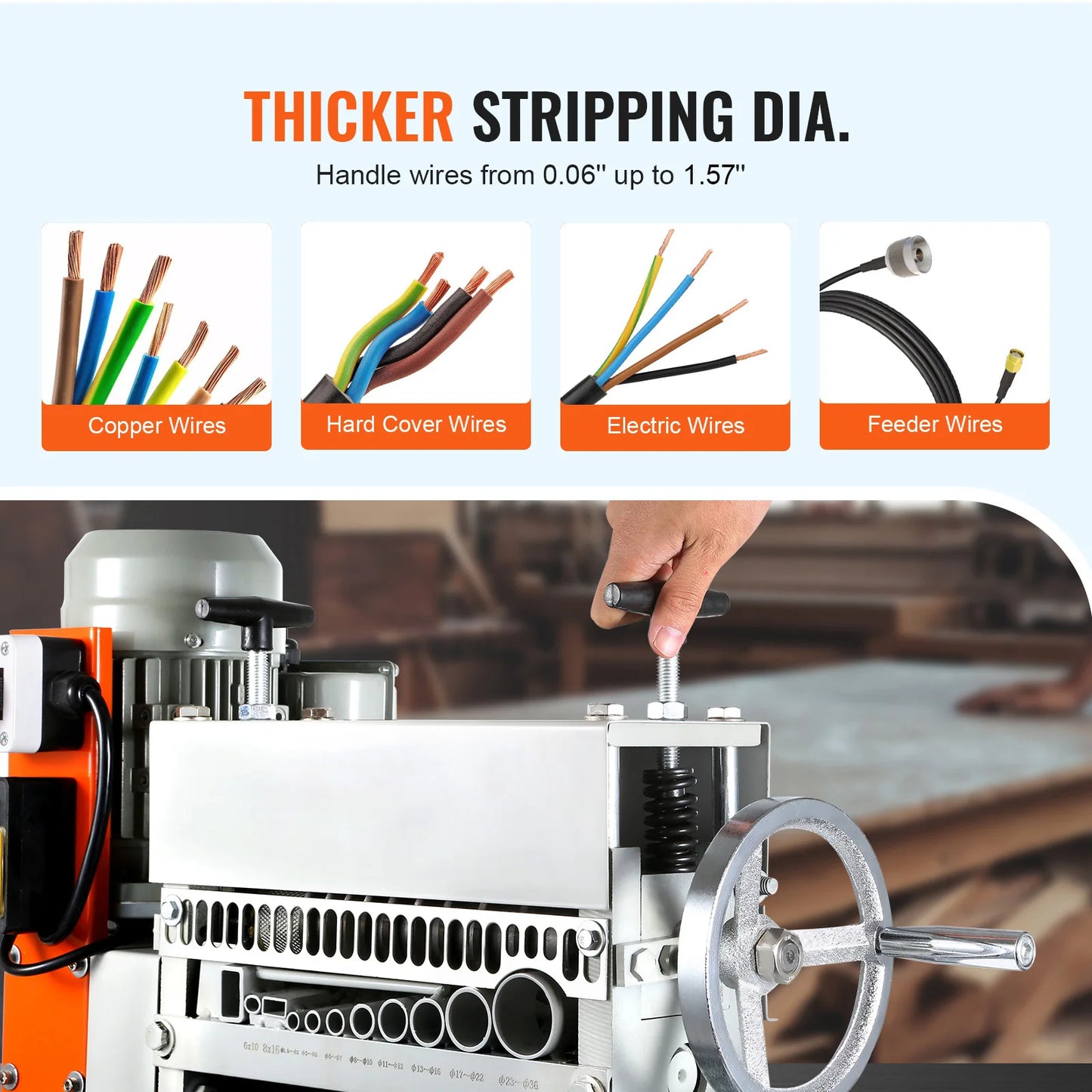 Electric/Manual Wire Stripping Machine