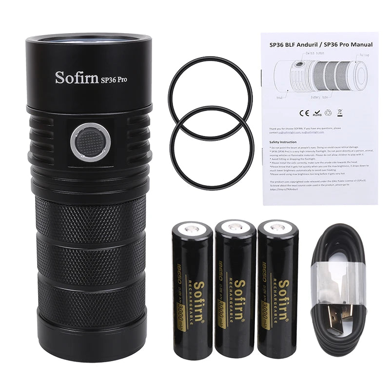 8000lm Powerful LED Flashlight