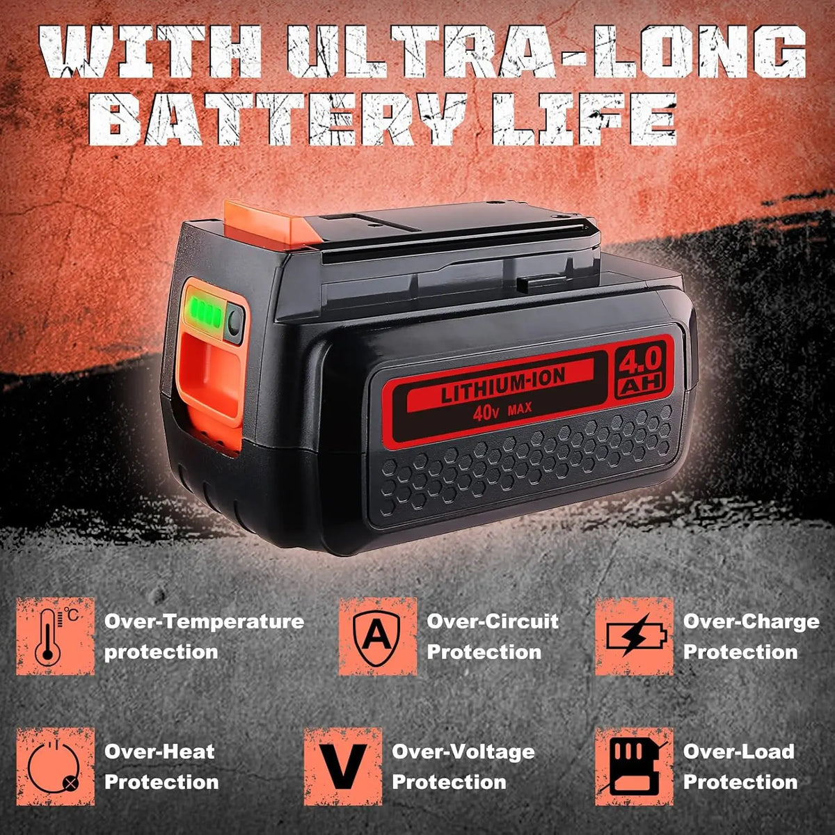 Lithium Battery Replace for Black and Decker LBX204 LCS1240