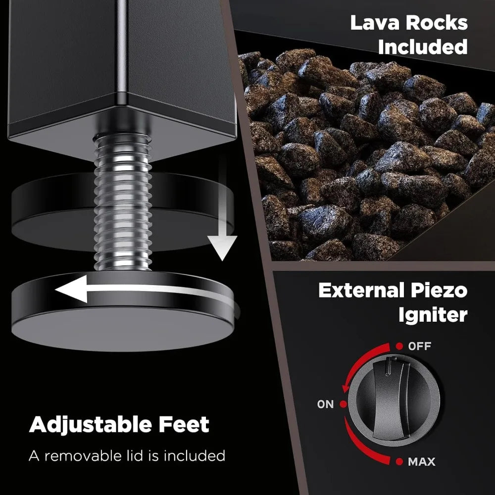 32 Inch Propane Fire Pit Table, 50000 BTU