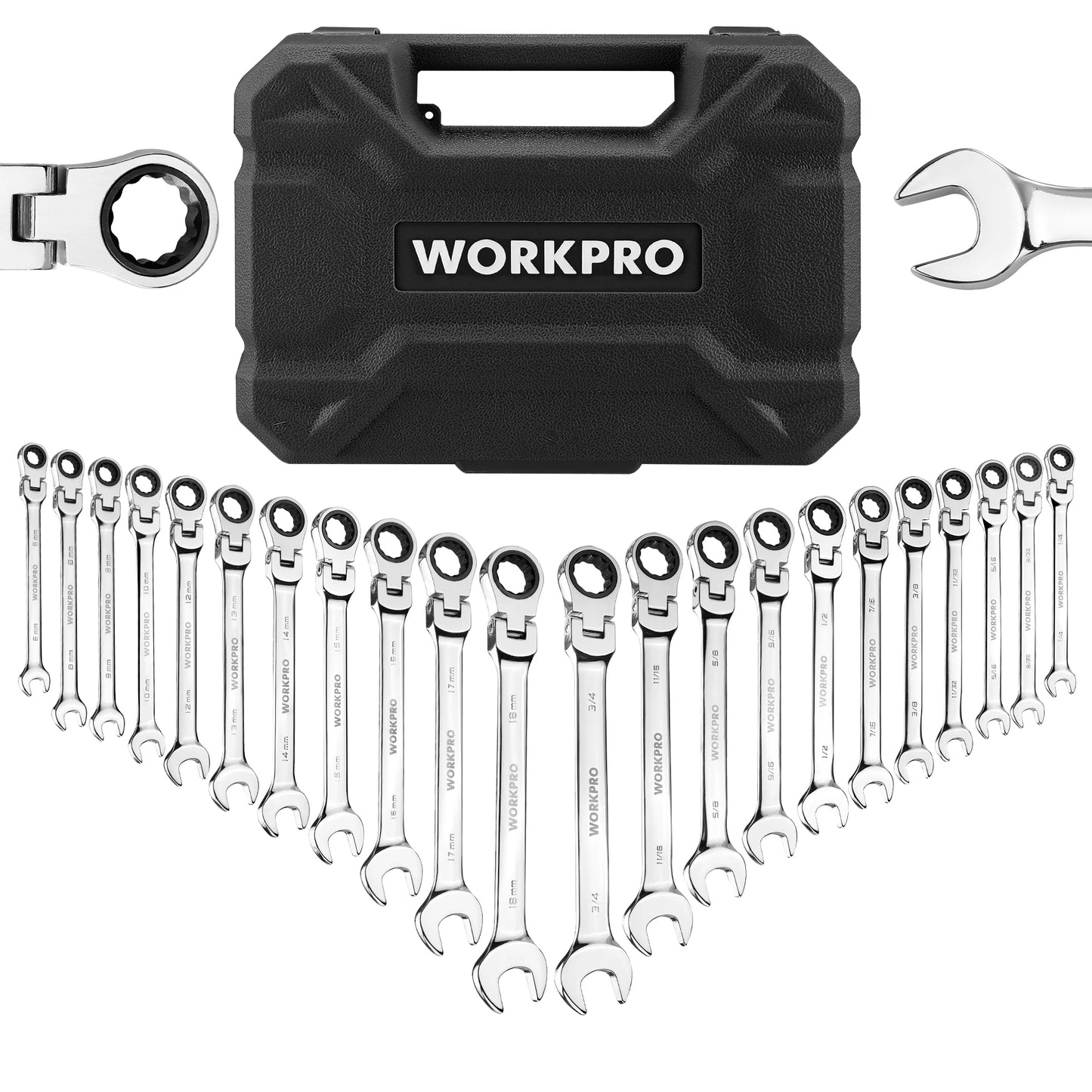 22pcs Ratcheting Wrench Set