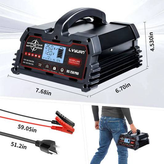 Auto DC12V 24V Battery Charger