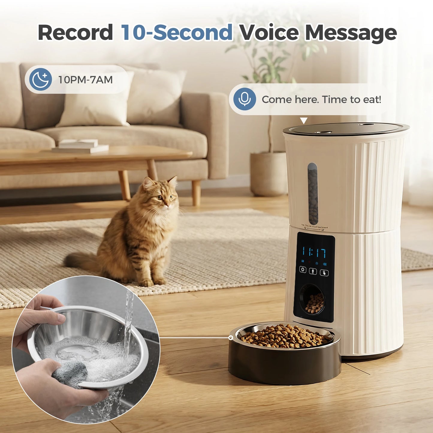 4L Automatic Cat Feeder WiFi Timed