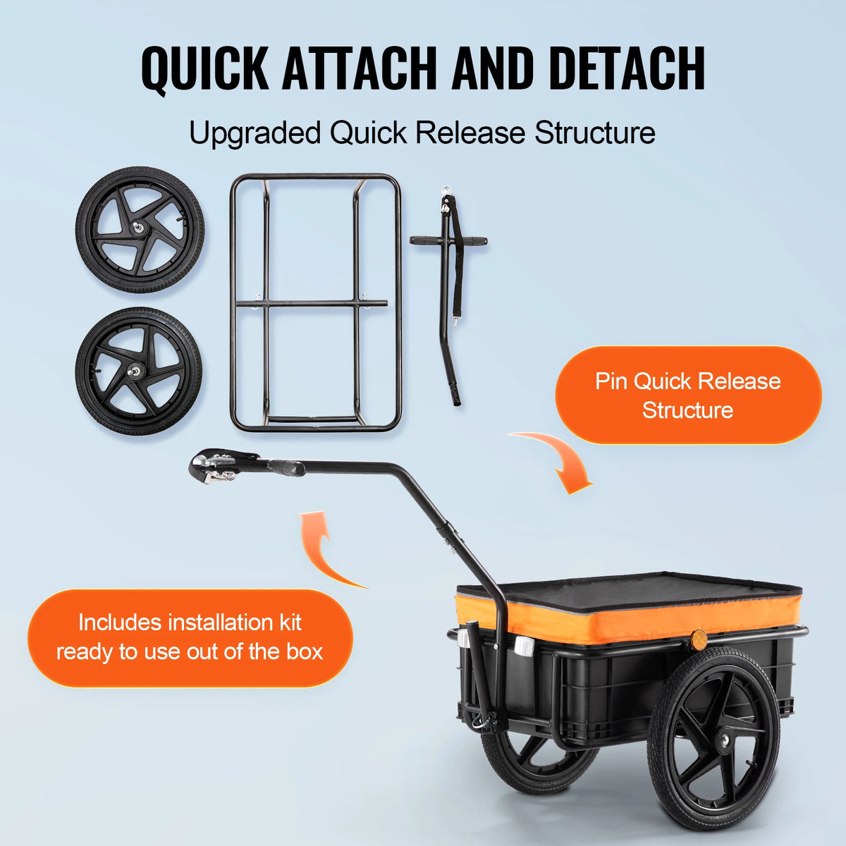 88Lbs Bike Cargo Trailer