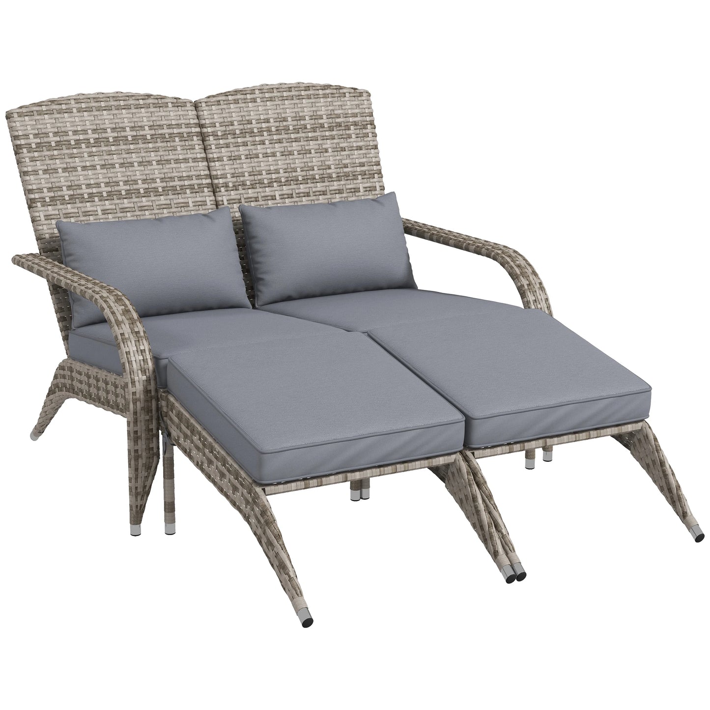 Patio Wicker Adirondack Chair with Cushion