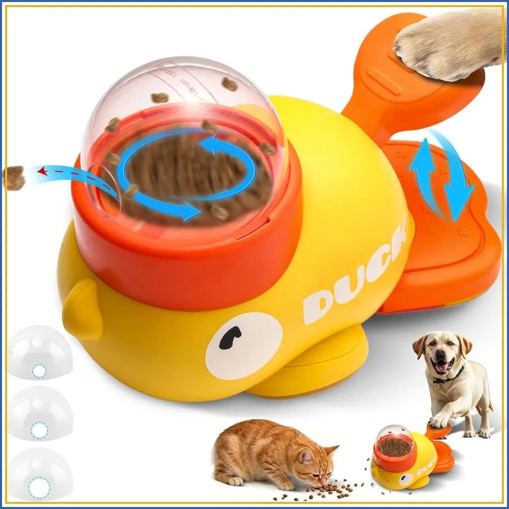 Duck-Shaped Food Puzzle Toy