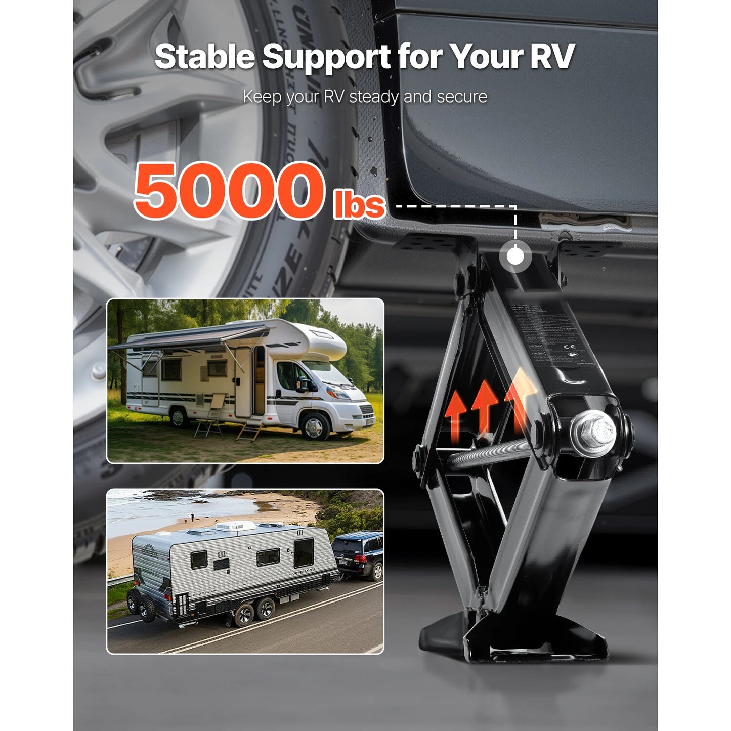 RV Stabilizer Leveling Scissor Jacks, Set of 4