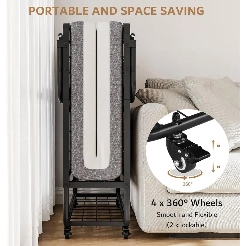 Twin Size Folding Bed with Mattress