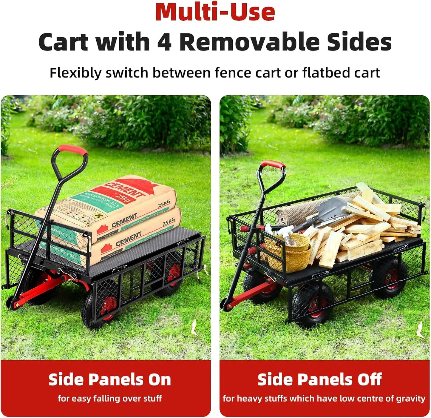 Steel Garden Dump Cart