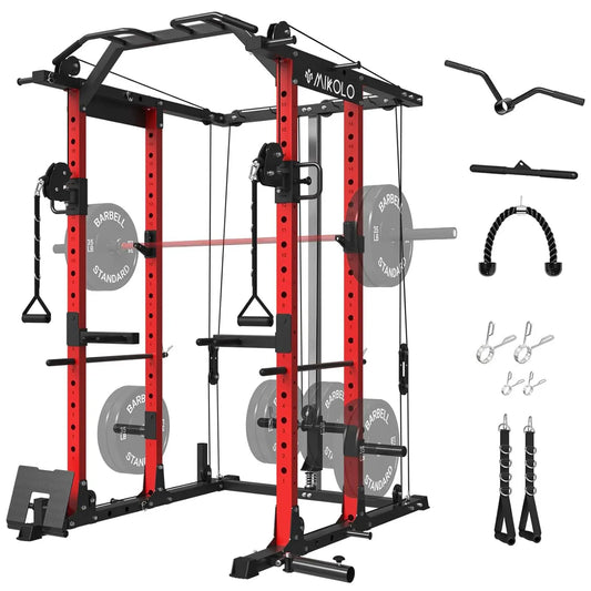 Power Rack with Cable Crossover System