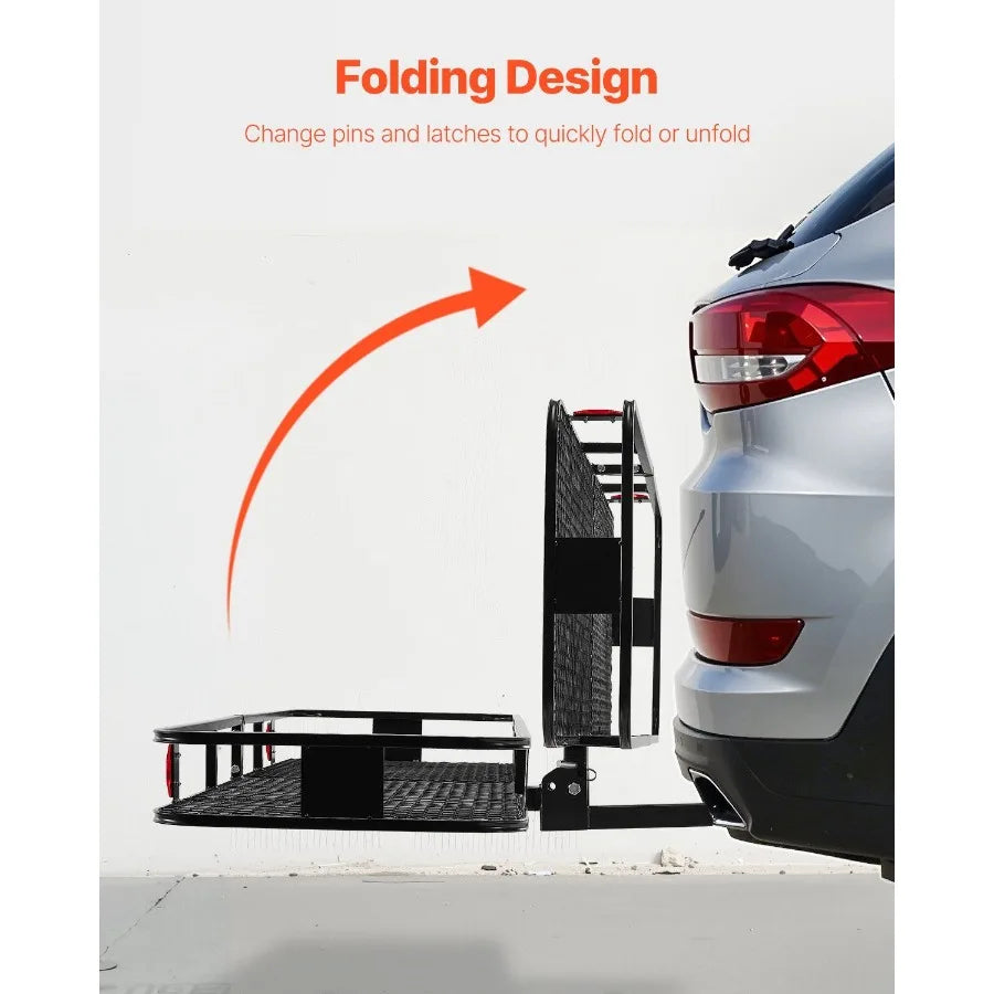 Hitch Mount Cargo Carrier  500 lbs Capacity