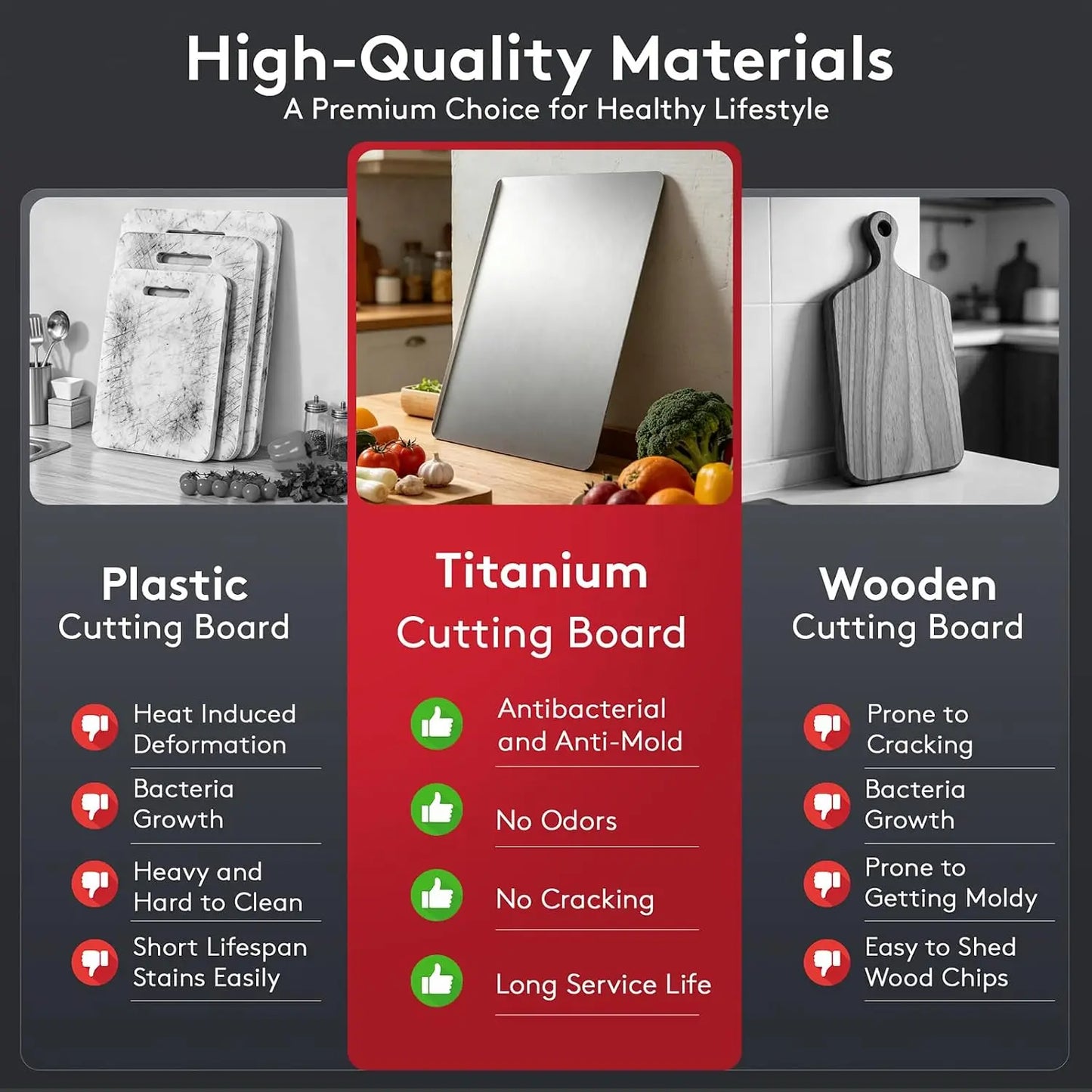 Titanium Cutting Board for Kitchen