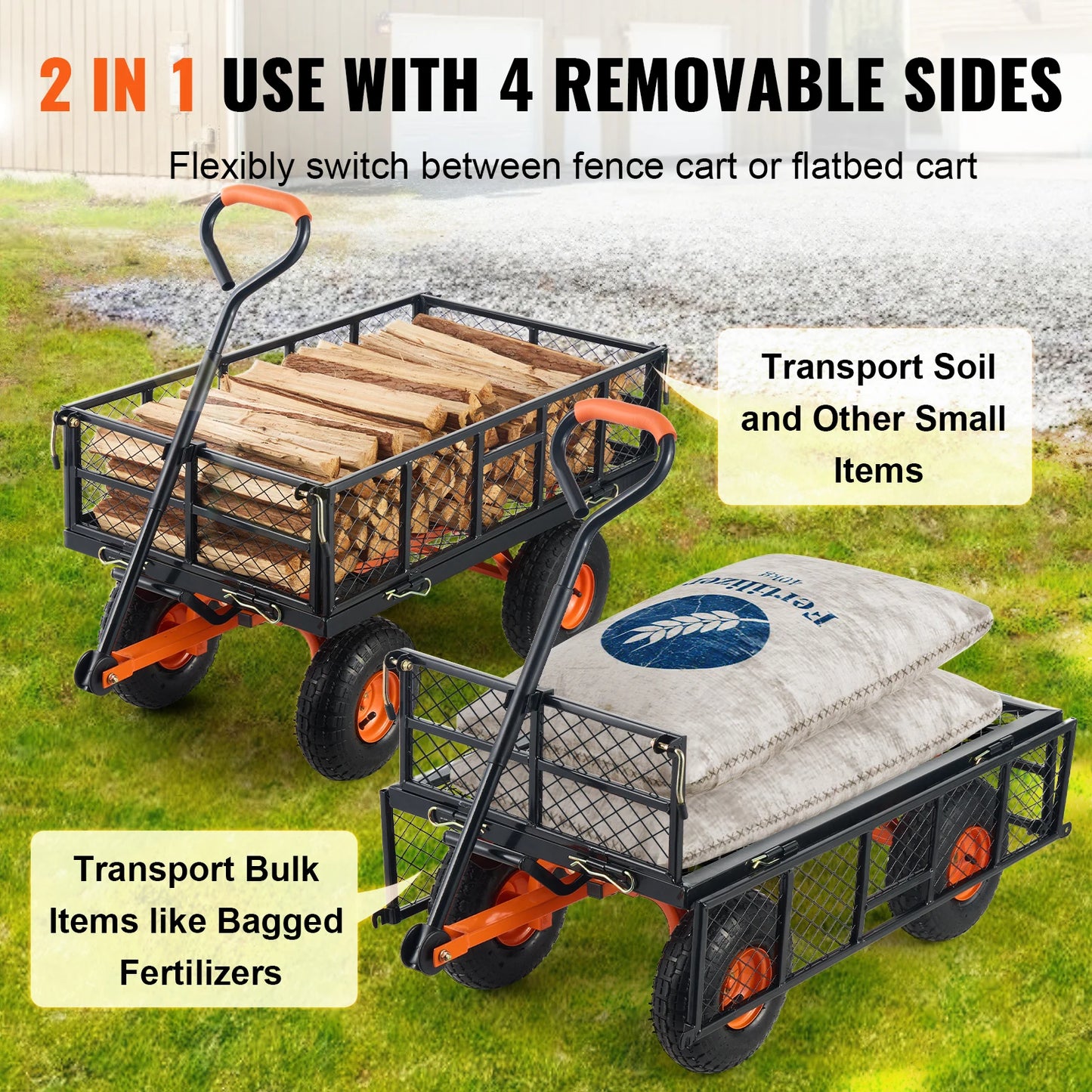 Garden Dump Cart Wheelbarrow