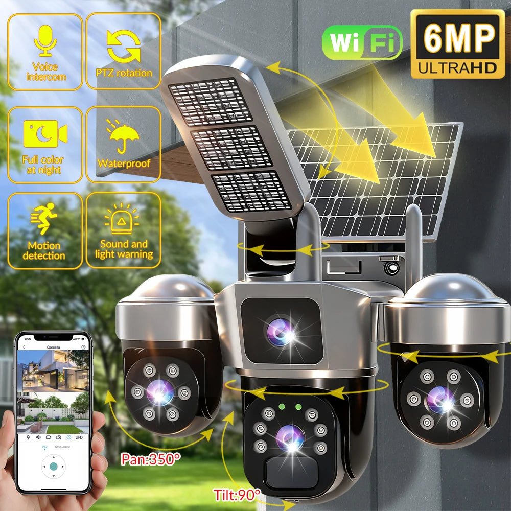 4K HD Solar WiFi Camera Video Surveillance