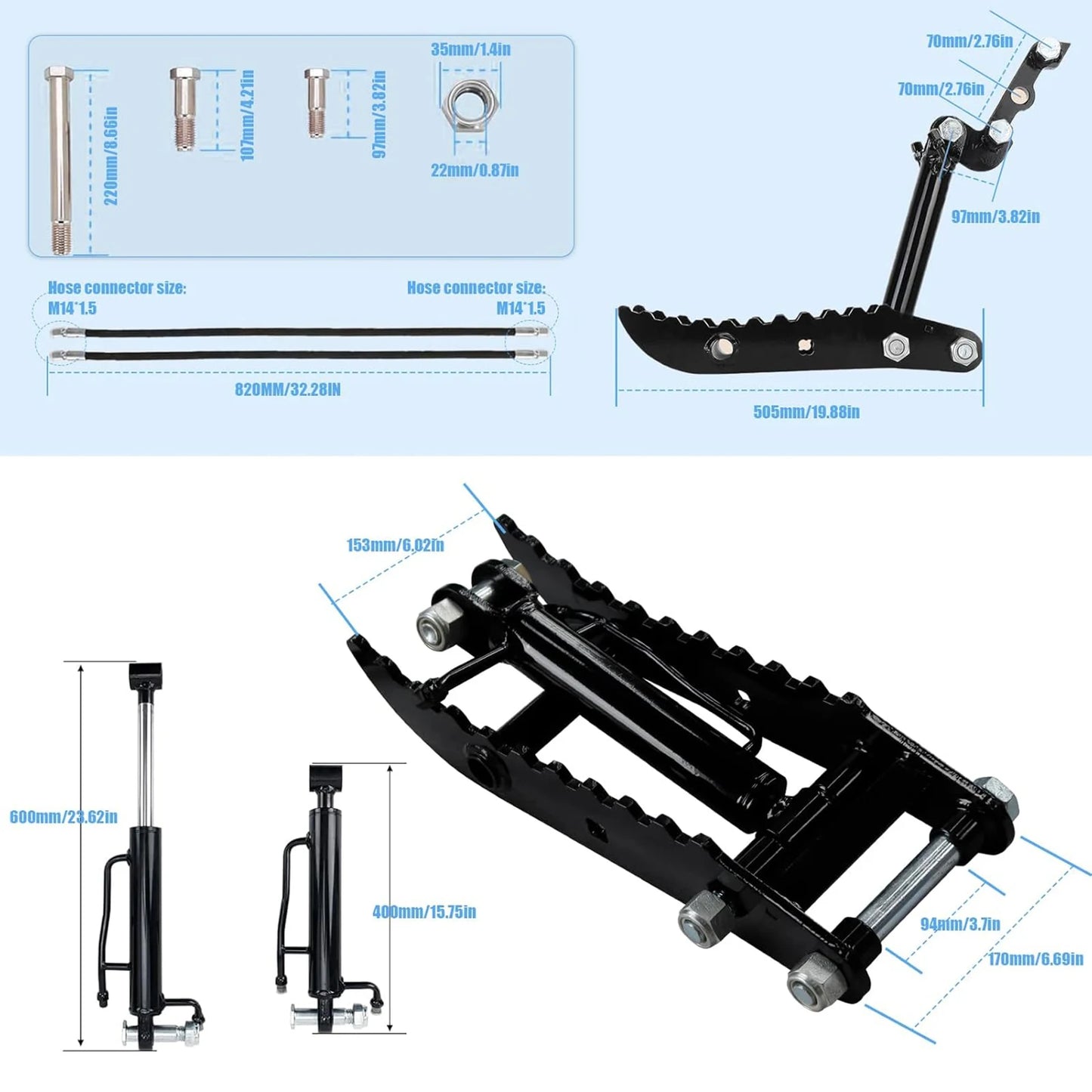 Hydraulic Thumb Clip For Mini Excavators