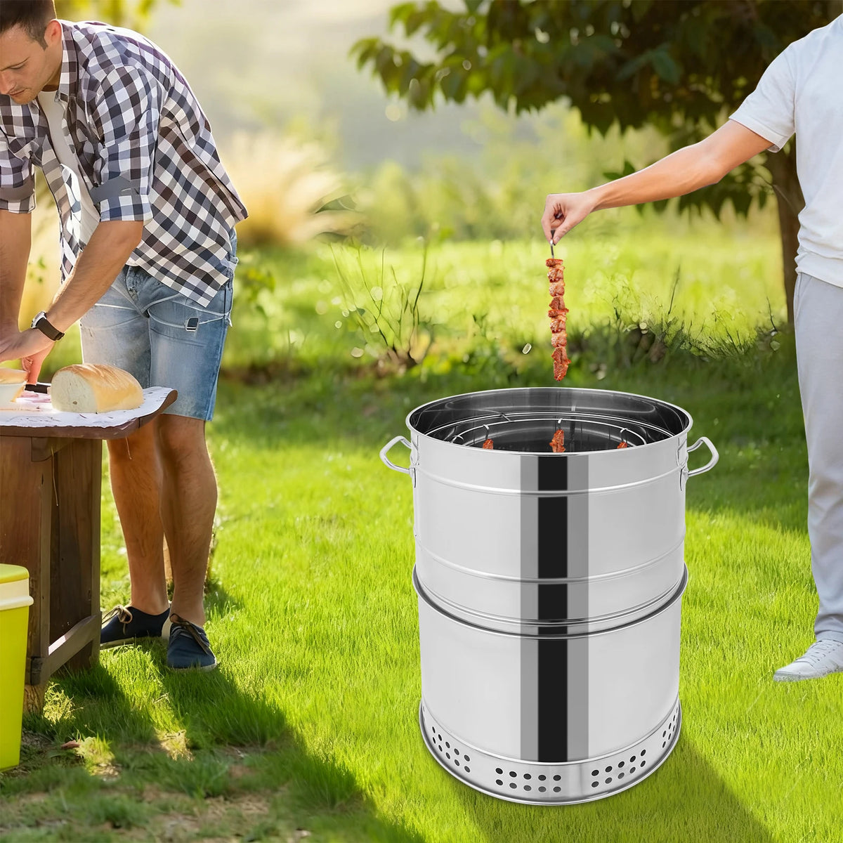 Freestanding Smokeless Charcoal Grill