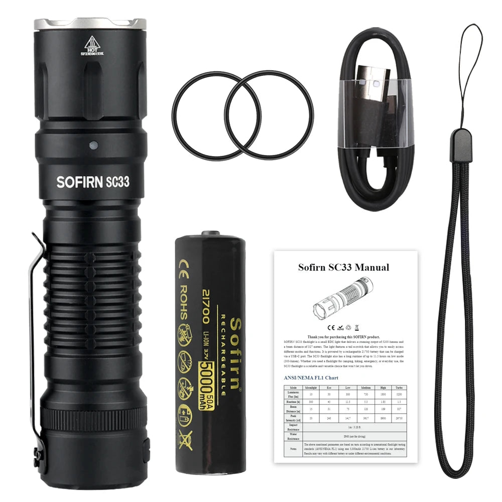HI LED Flashlight  5200lm