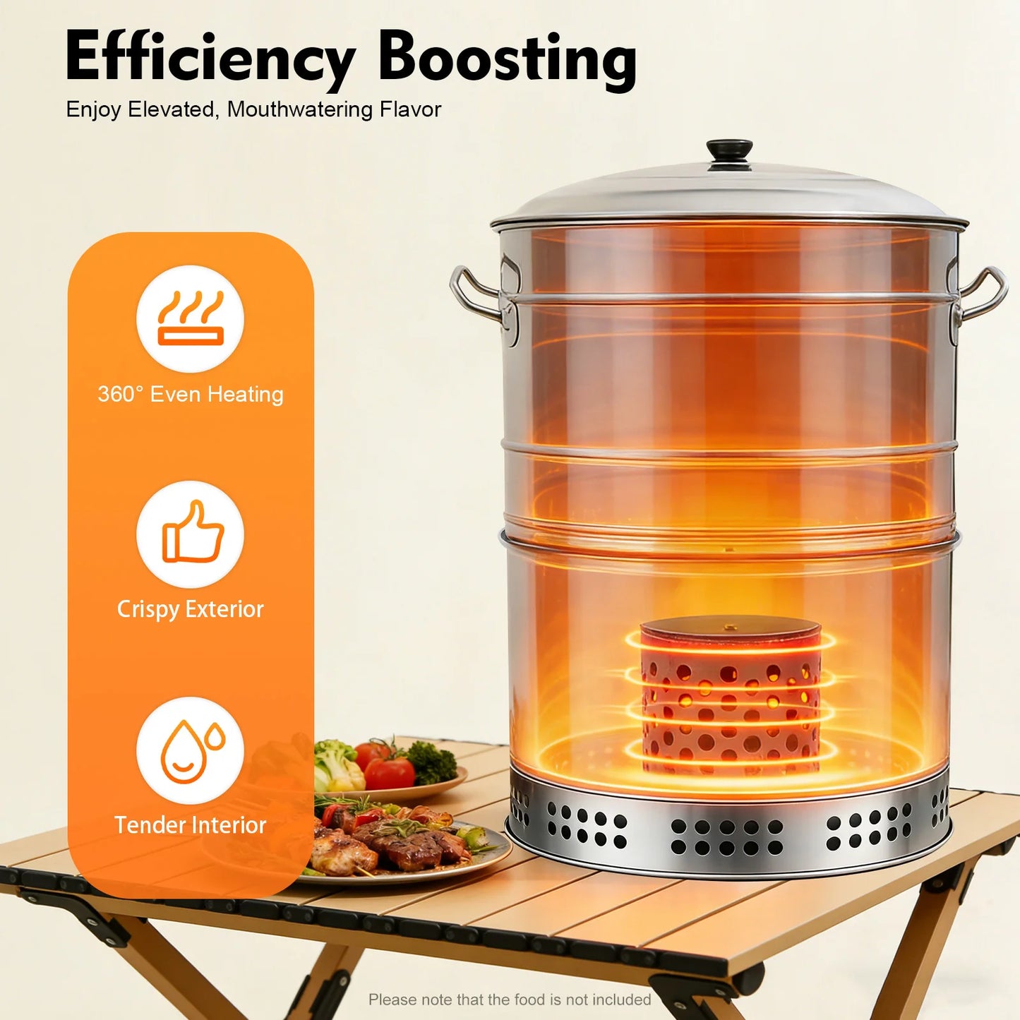 Smokeless Vertical Charcoal BBQ Grill