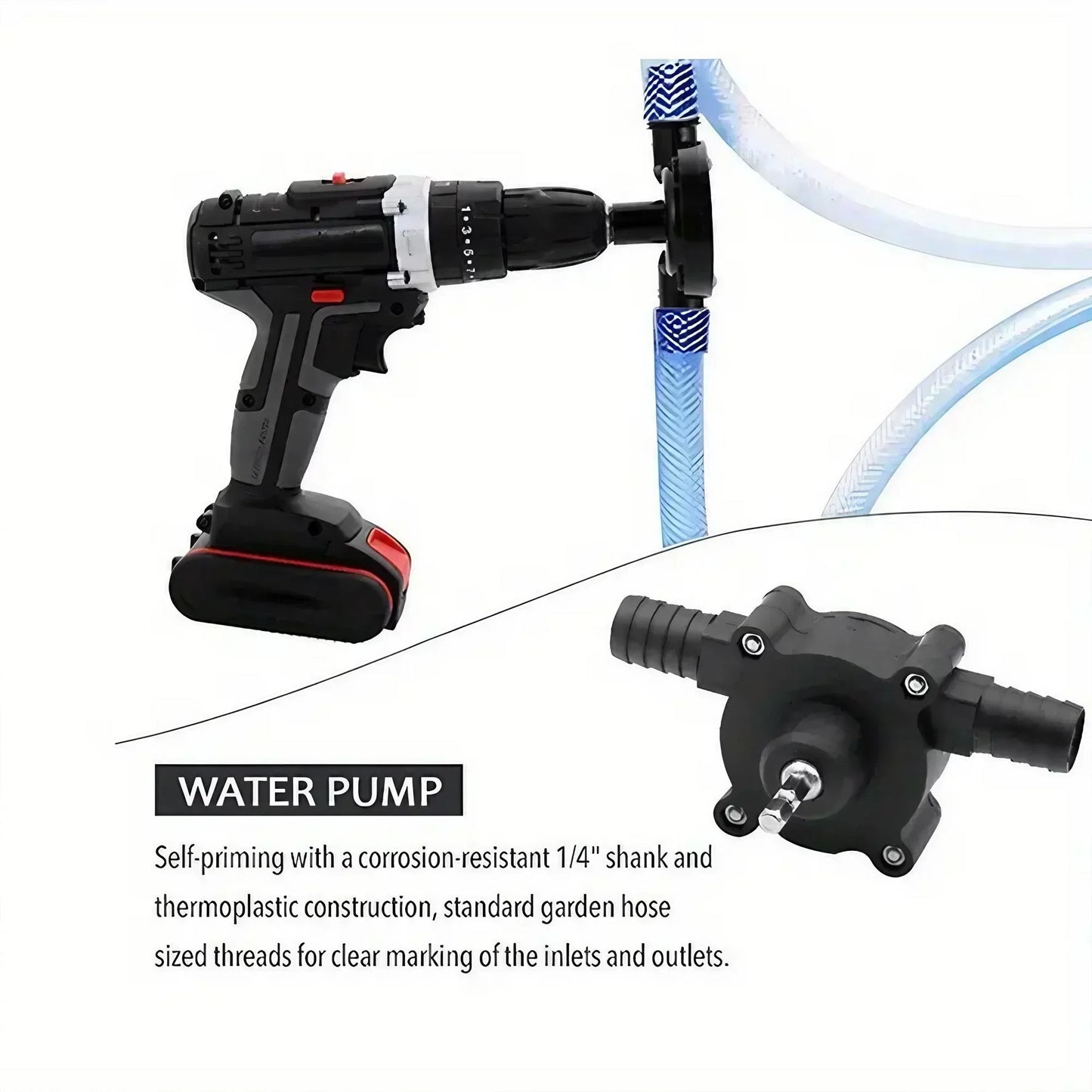 Portable Electric Drill Pump (Drill Not Included)