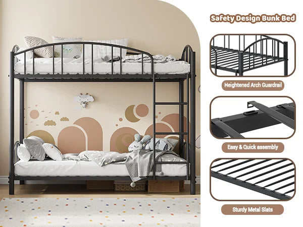 Twin Over Twin Metal Bunk Bed