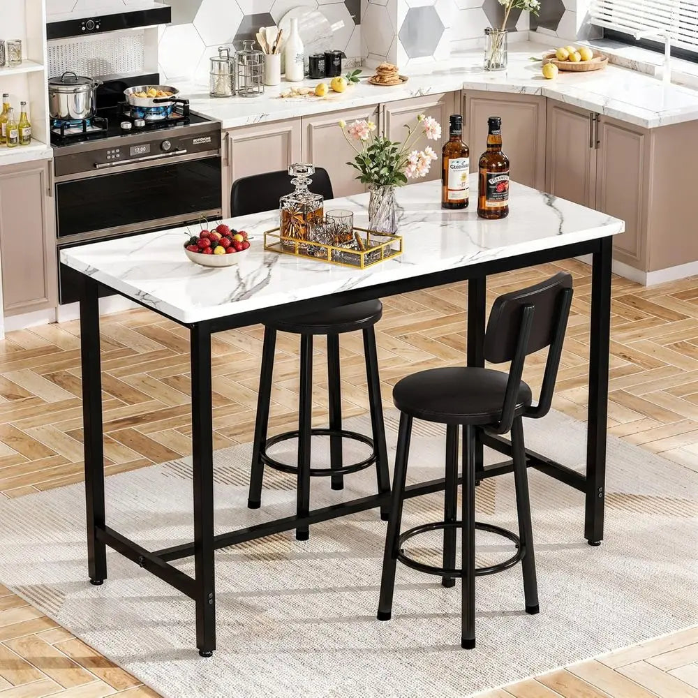 3-Piece Bar Table Set with Stools