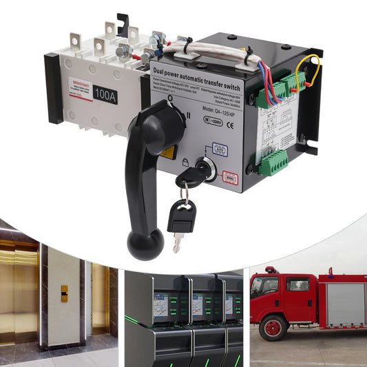 100A/4P Dual Power, Automatic Transfer Switch, 110V,