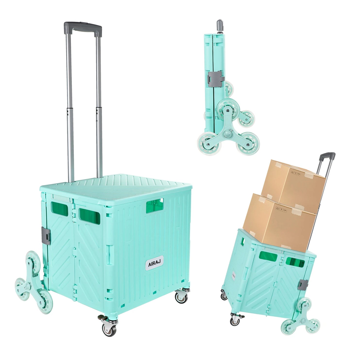 Foldable shopping cart with wheels