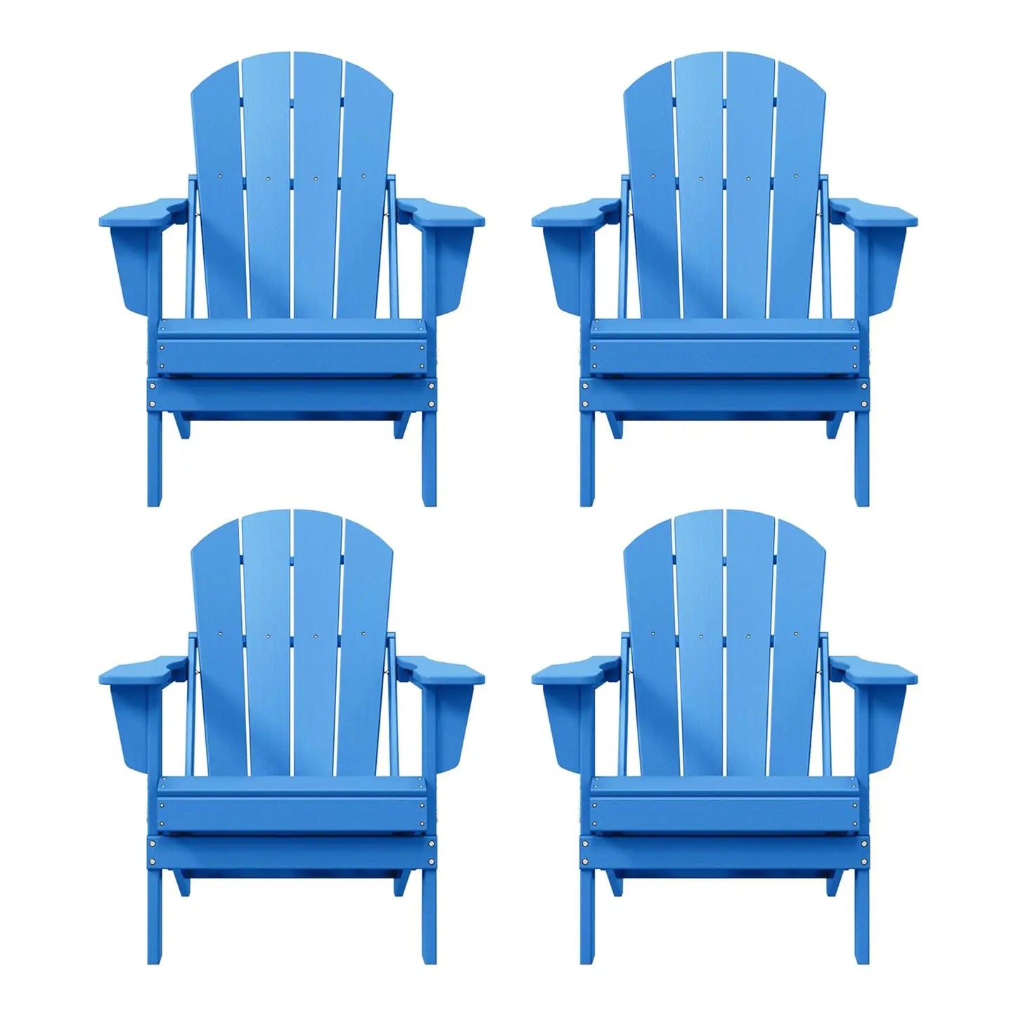 Folding Poly Adirondack Chair (Set of 4)
