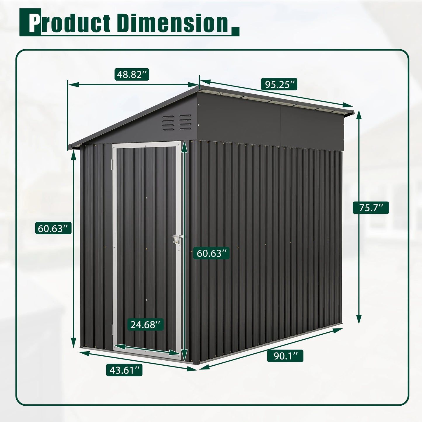 Metal Lean-To Storage Shed