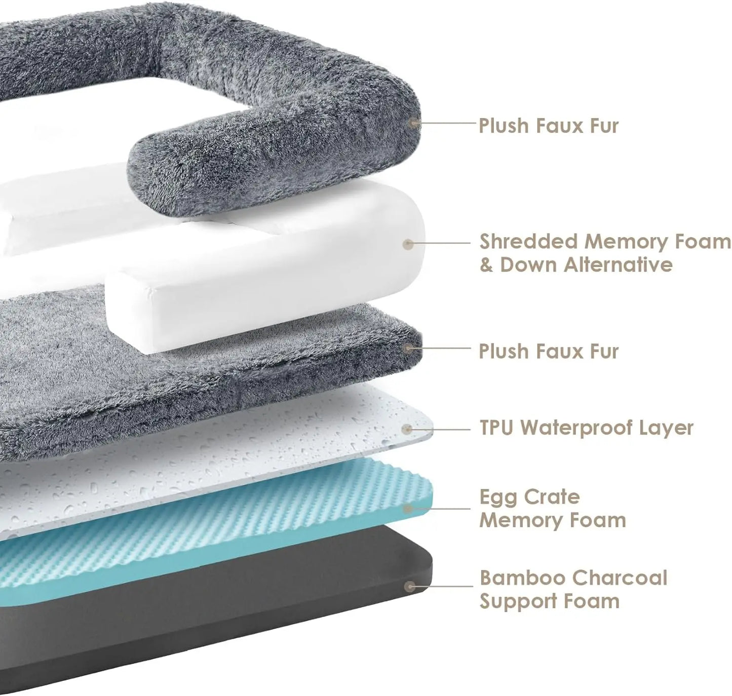 Foldable Human Dog Bed 72x44x11in