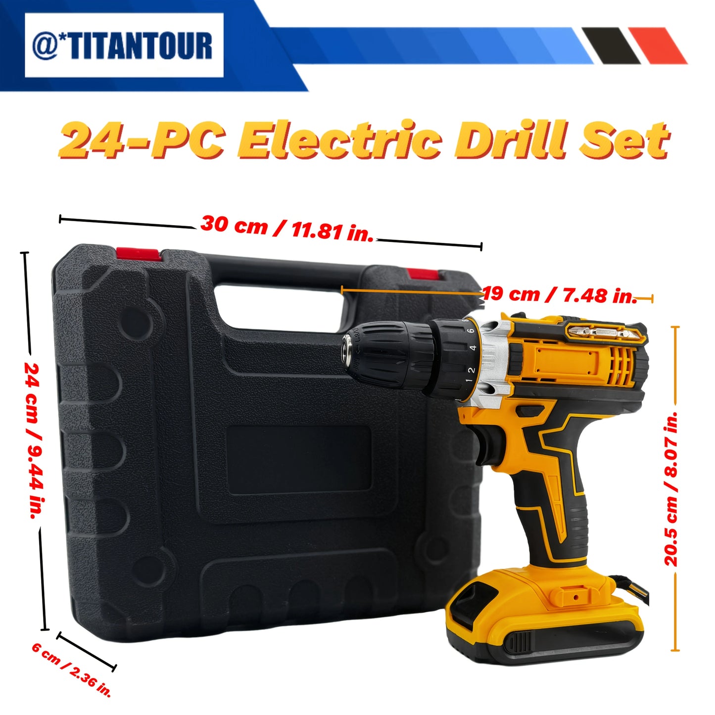 Dual-Battery Drill Kit with LED Light And Carry Case