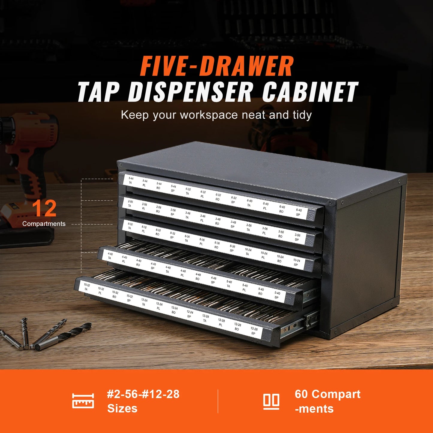 Drill Dispenser Organizer Cabinet
