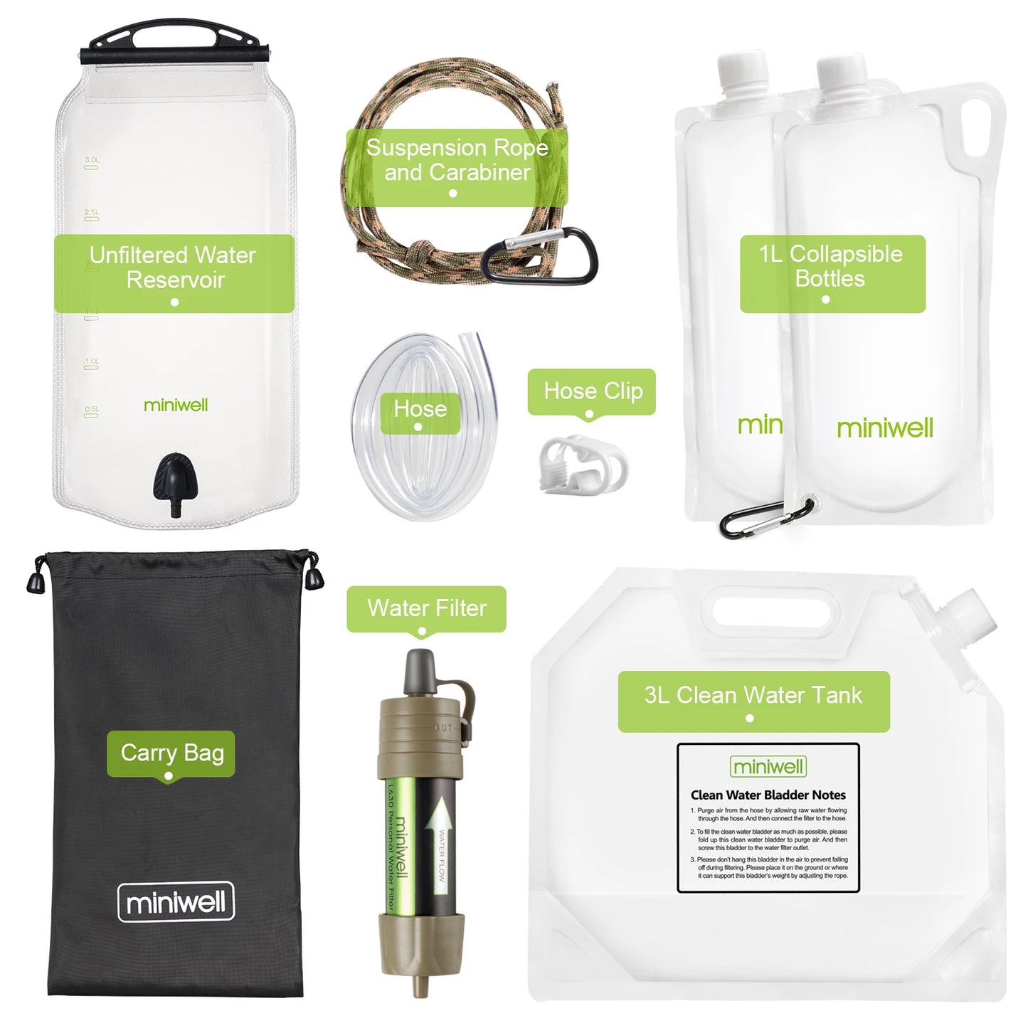 Water Filter Straw for Survival or Emergency