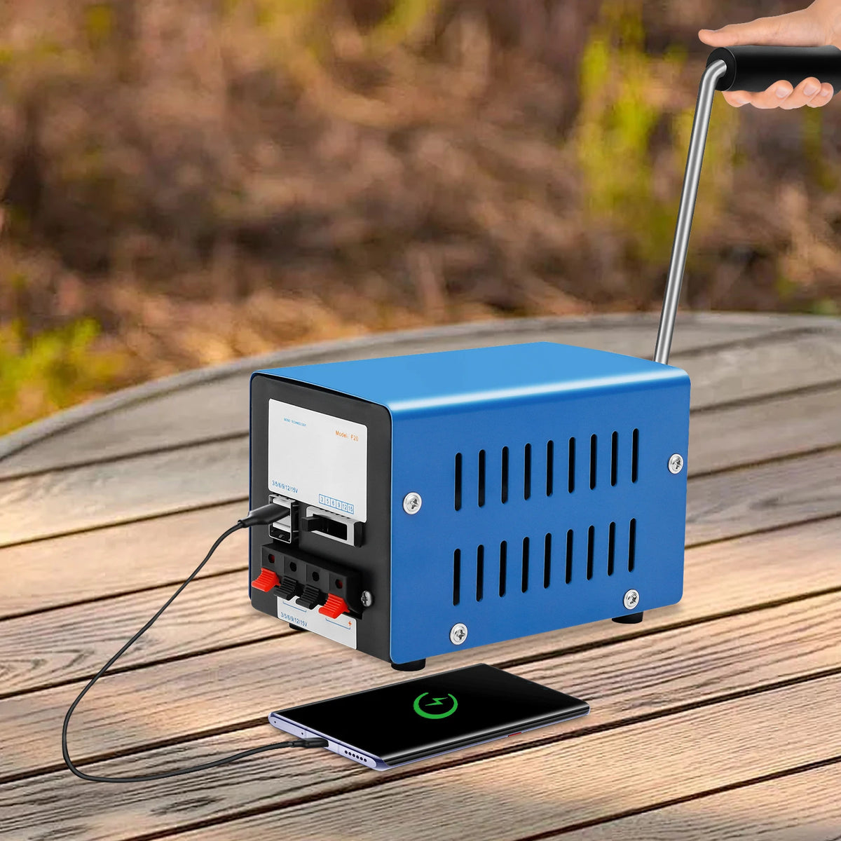20W Manual Hand Crank Generator
