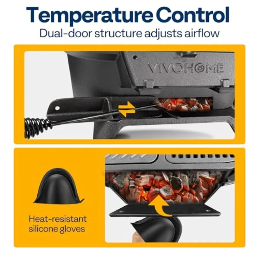 Oval Cast Iron Grill with Interchangeable Grates