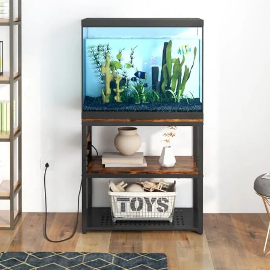 20-29 Gallon Fish Tank Stand With Power Outlets