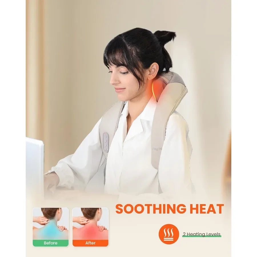 Cordless Massager with Heat  for Neck and Shoulder
