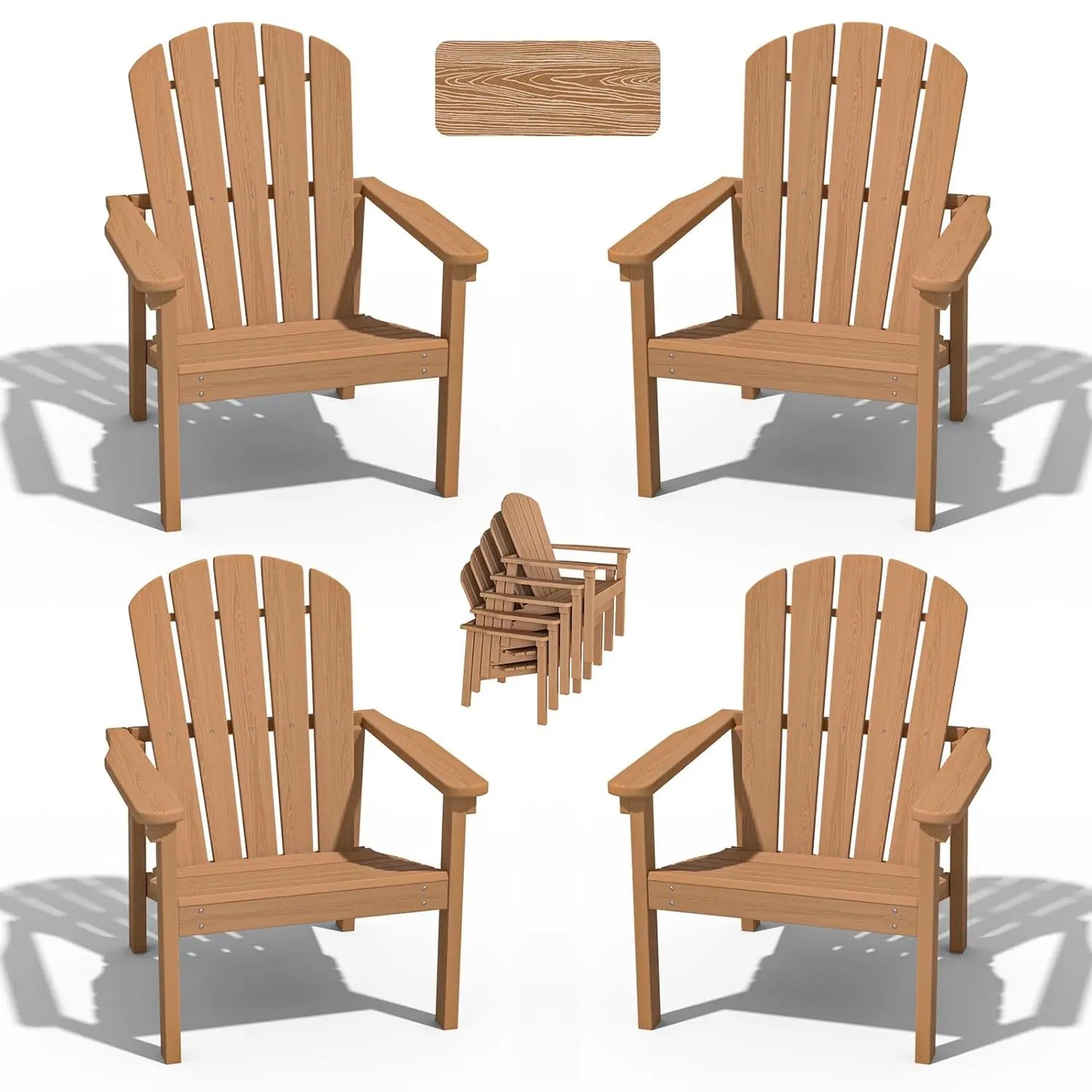 Stackable Adirondack Chairs Set of 4