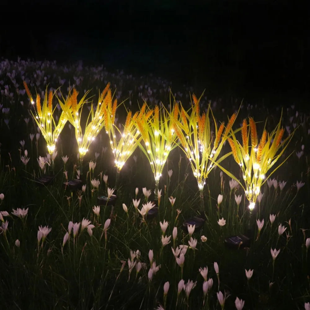 1PC 7Head Solar powered wheat ear