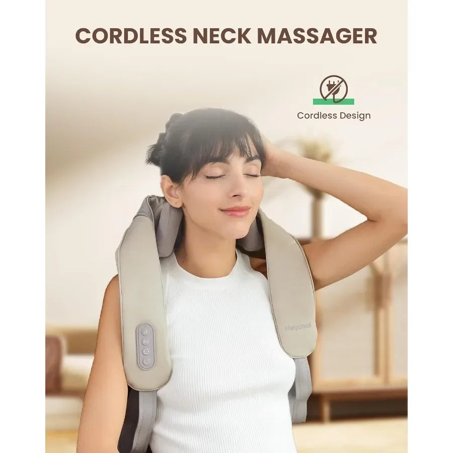 Cordless Massager with Heat  for Neck and Shoulder