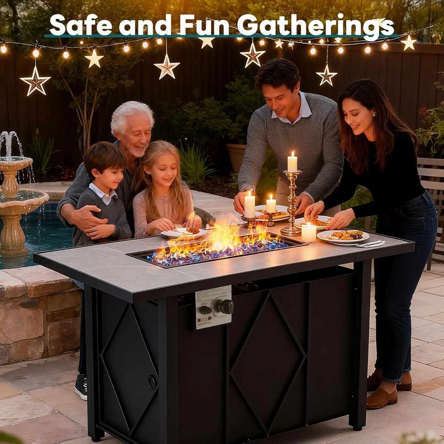 43 Inch Outdoor Propane Fire Pit